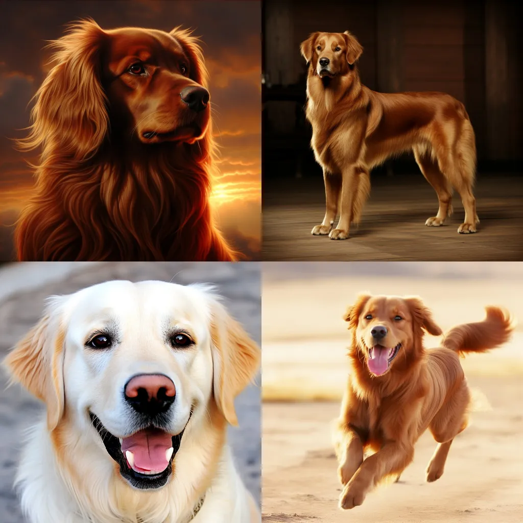 Golden retriever --chaos 100