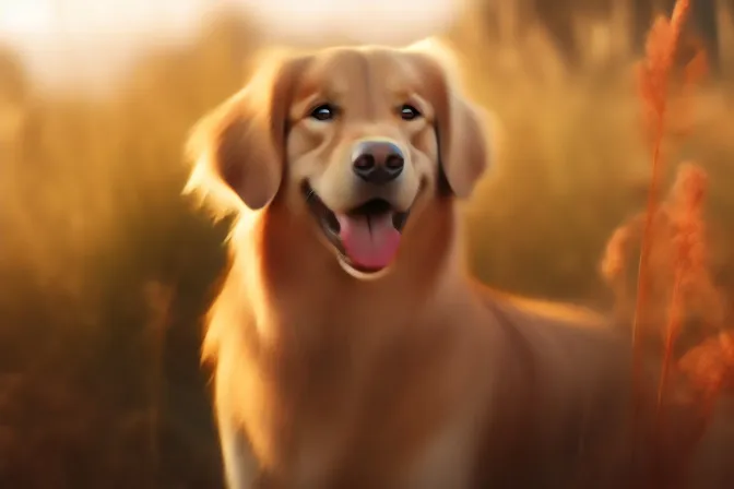 A beautiful golden retriever