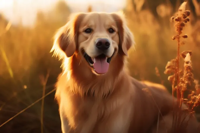 A beautiful golden retriever