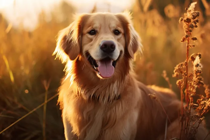 A beautiful golden retriever